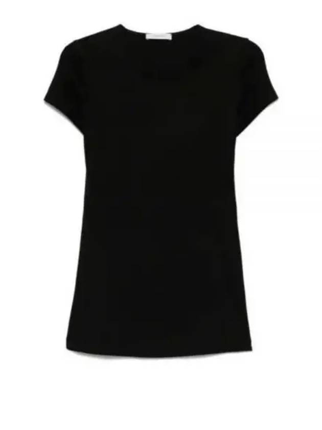 Fitted Cotton Short Sleeve T-Shirt Black - LEMAIRE - BALAAN 2