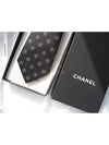 CC logo dot silk tie black AA8918 - CHANEL - BALAAN 2