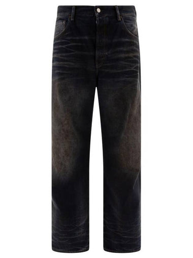 Loose Fit Wide Leg Denim Jeans Dark Blue - ACNE STUDIOS - BALAAN 1