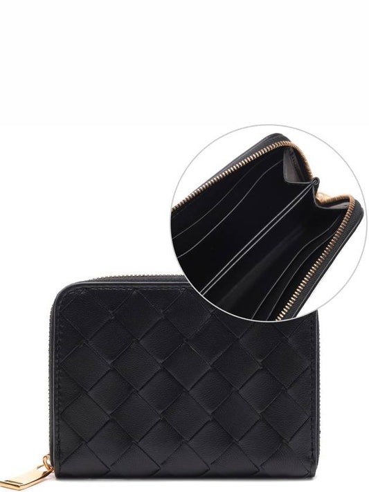 Intrecciato Zipped Coin Wallet Black - BOTTEGA VENETA - BALAAN 2