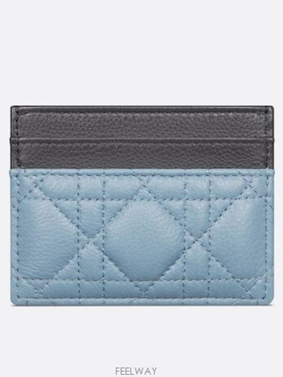 Dior Caro Freesia Card Wallet Two Tone Sky Blue - DIOR - BALAAN 2