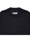 Back Stitch Crew Neck Wool Knit Top Charcoal - MAISON MARGIELA - BALAAN 4