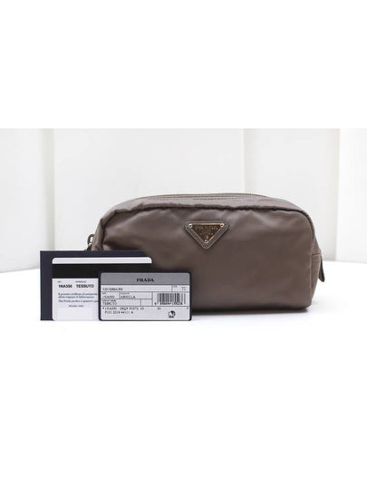 Tesuto triangle logo nylon cosmetic pouch 1NA350 - PRADA - BALAAN 2