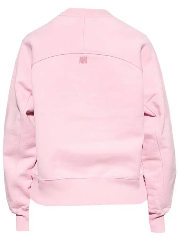 Heart Logo Overfit Sweatshirt Pink - AMI - BALAAN 4