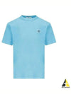 Pisato Effect Logo Patch Short Sleeve T-Shirt Turquoise - STONE ISLAND - BALAAN 2