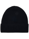 Logo Metropolis Wool Beanie Black - CP COMPANY - BALAAN 3