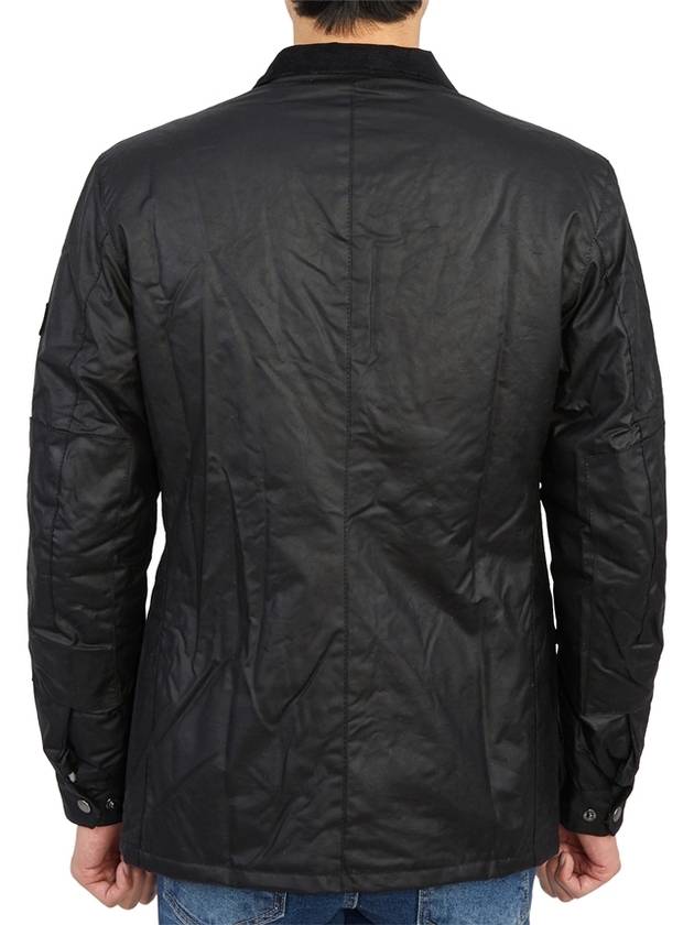 Duke Wax Button Jacket Black - BARBOUR - BALAAN 6