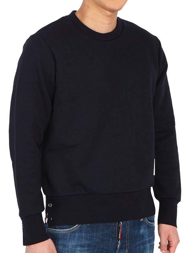 Center Back Stripe Crewneck Sweatshirt Navy - THOM BROWNE - BALAAN 5