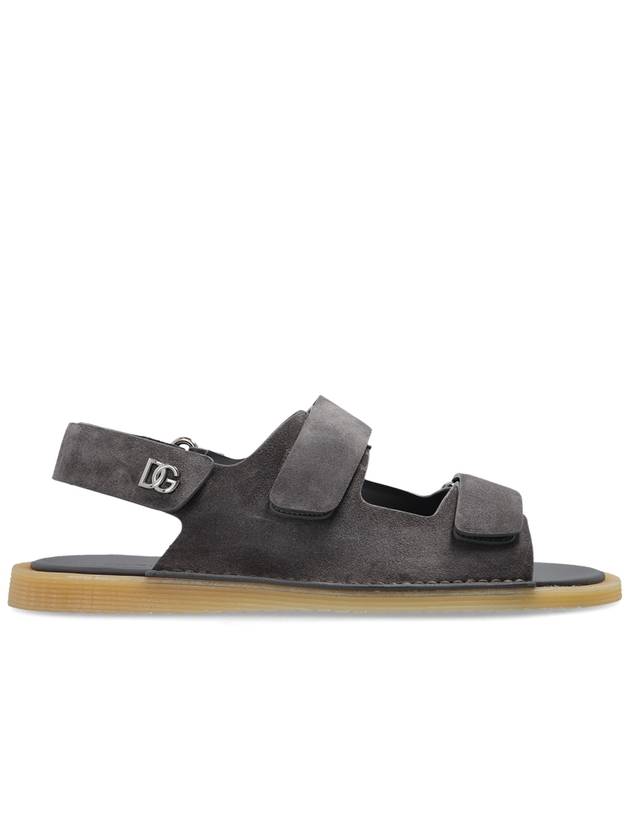 Dolce & Gabbana Suede Sandals, Men's, Grey - DOLCE&GABBANA - BALAAN 1