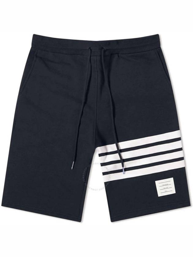 Cotton Loopback Knit Engineered 4-Bar Sweatshorts Navy - THOM BROWNE - BALAAN 2