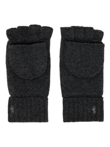 Pony logo embroidered gloves gray - POLO RALPH LAUREN - BALAAN 1