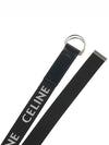 Medium Double Ring Jacquard Leather Belt Black - CELINE - BALAAN 11
