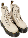 Jadon III Pisa Leather Platform Combat Boots Parchment Beige - DR. MARTENS - BALAAN 4