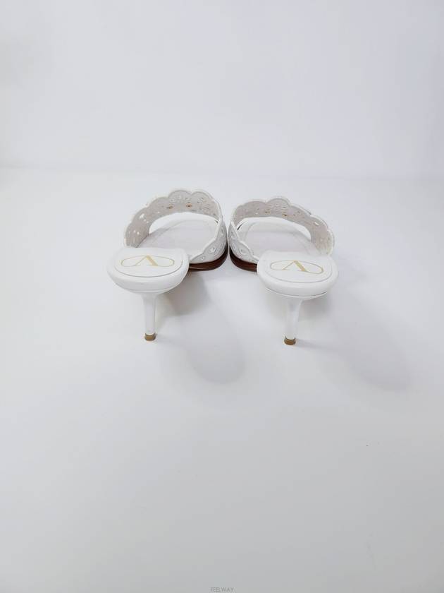 Used luxury goods DHLUX V logo white women s sandals 37 235 - VALENTINO - BALAAN 5