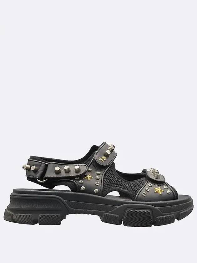 546073 Black leather stud detail men s sandals 9 - GUCCI - BALAAN 3