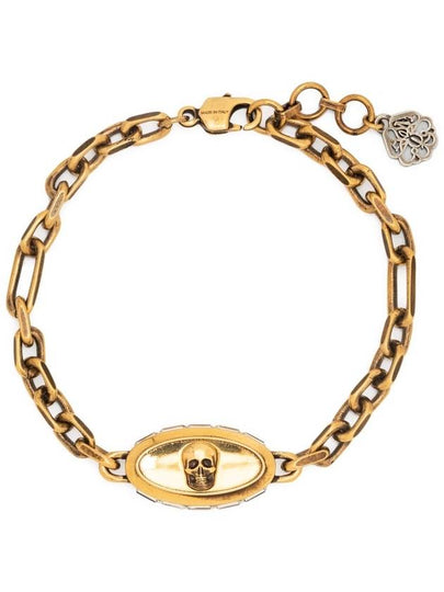 skull detail chain bracelet gold - ALEXANDER MCQUEEN - BALAAN 2