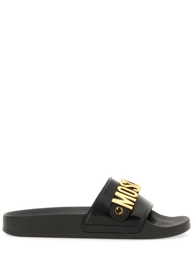 Moschino Slide Sandal With Logo - MOSCHINO - BALAAN 1