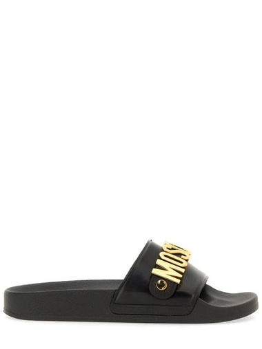 Moschino Slide Sandal With Logo - MOSCHINO - BALAAN 1