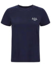 Denise Embroidered Short Sleeve T-shirt Navy - A.P.C. - BALAAN 2