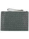 Intrecciato Wide Weaving Clutch Bag Slate - BOTTEGA VENETA - BALAAN 3