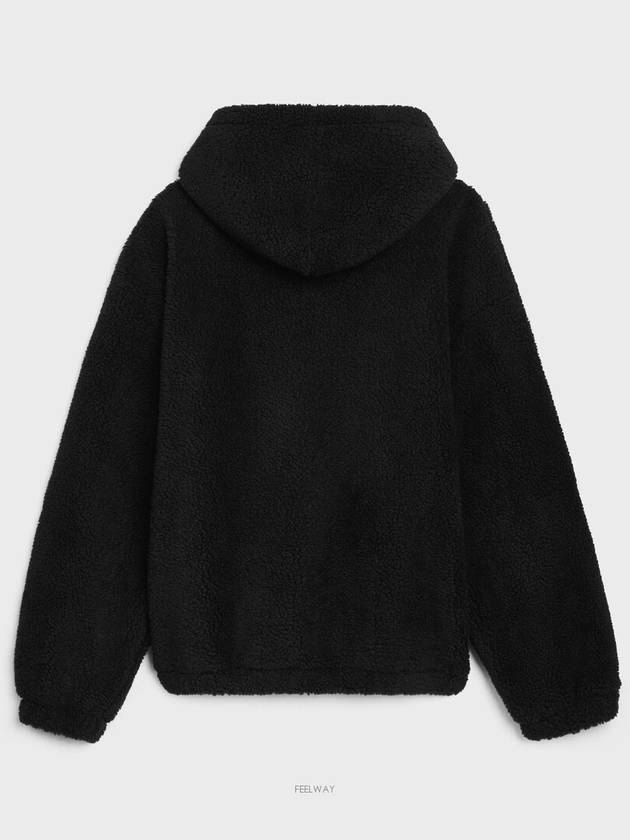 Ocelot Print Fleece Jacket Black - CELINE - BALAAN 3