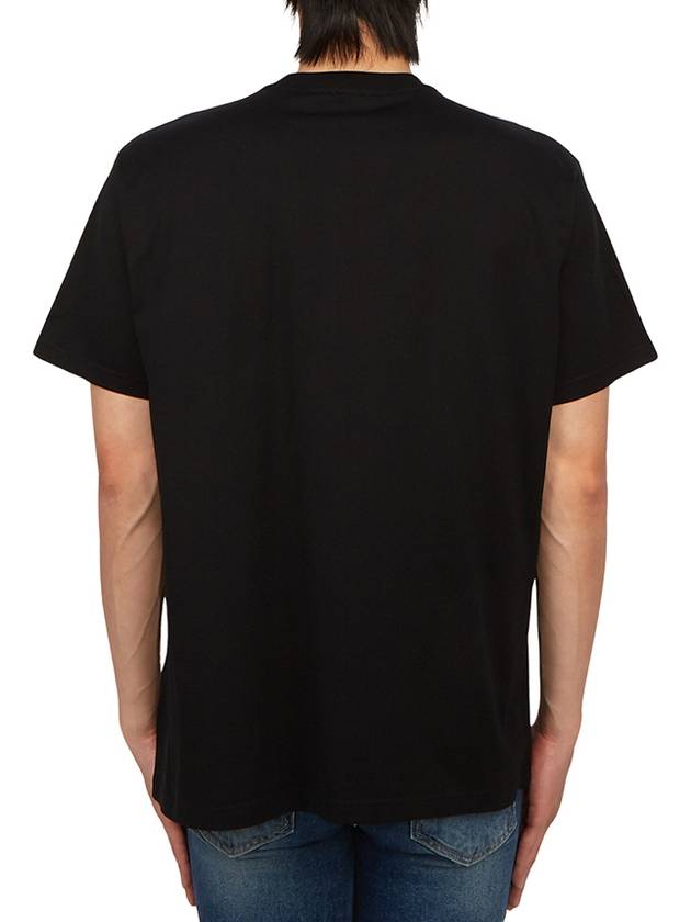 Logo Print Cotton Short Sleeve T-Shirt Black - BURBERRY - BALAAN 4