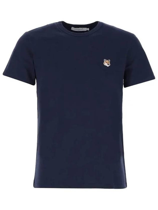 Fox Head Patch Classic Short Sleeve T-Shirt Navy - MAISON KITSUNE - BALAAN 2