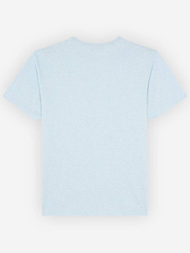 Grey Fox Head Patch Classic Short Sleeve T-Shirt Light Blue - MAISON KITSUNE - BALAAN 3