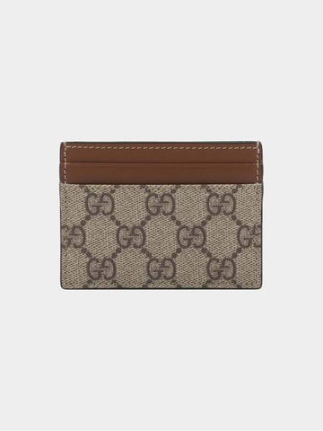 GG canvas brown logo card wallet 779775 D699 - GUCCI - BALAAN 1