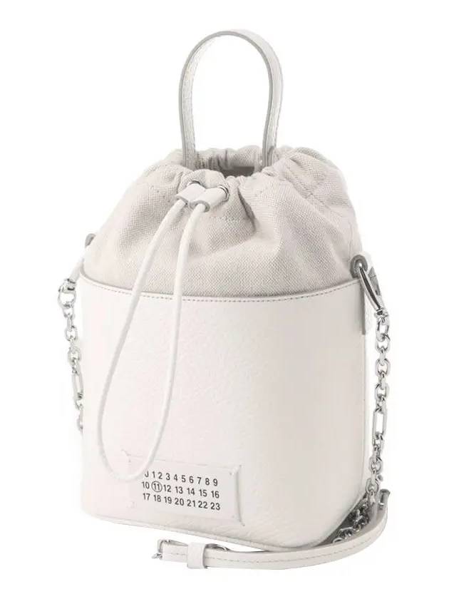 5AC Number Logo Texture Leather Bucket Bag Ivory - MAISON MARGIELA - BALAAN 3