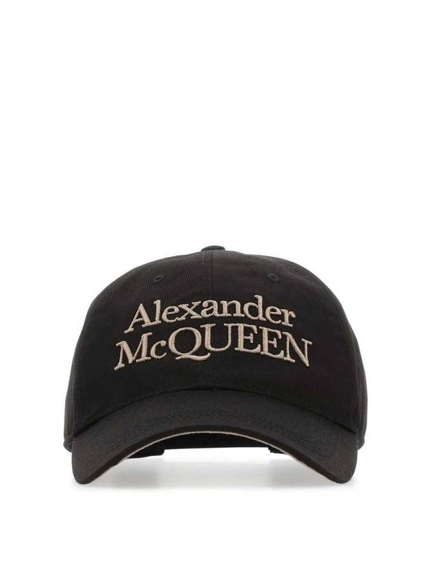 Signature Embroidered Logo Ball Cap Browm Black - ALEXANDER MCQUEEN - BALAAN 2