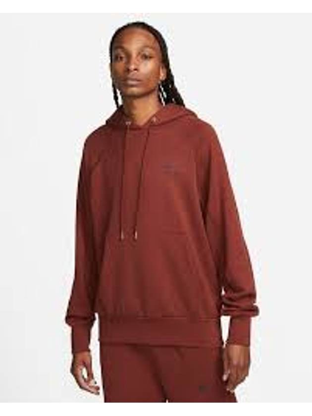 Air French Terry Pullover Hoodie Brown - NIKE - BALAAN 1