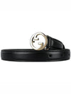 Blondie Thin Leather Belt Black - GUCCI - BALAAN 2