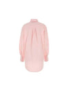 Button Detail Oversized Long Sleeve Shirt Pink - JW ANDERSON - BALAAN 3