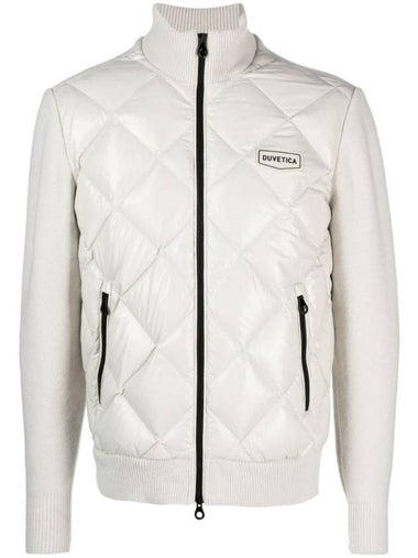 Logo quilted down padded jacket white - DUVETICA - BALAAN 1