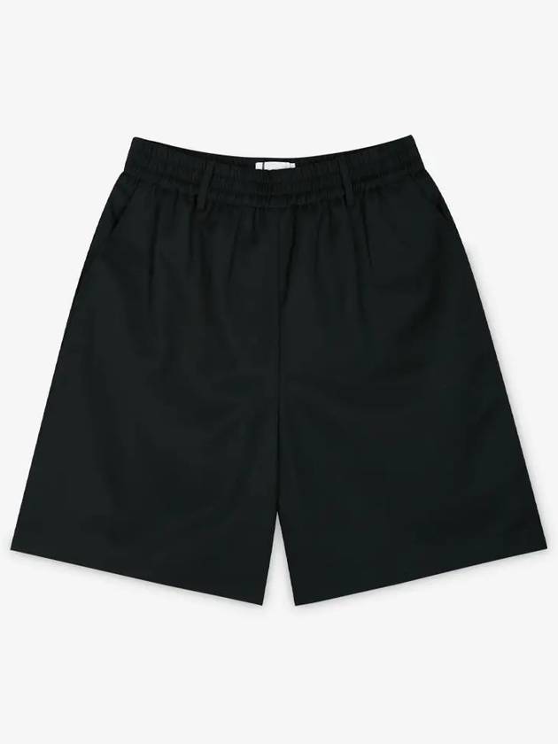 Wool Blend Bermuda Shorts Black - AMI - BALAAN 3