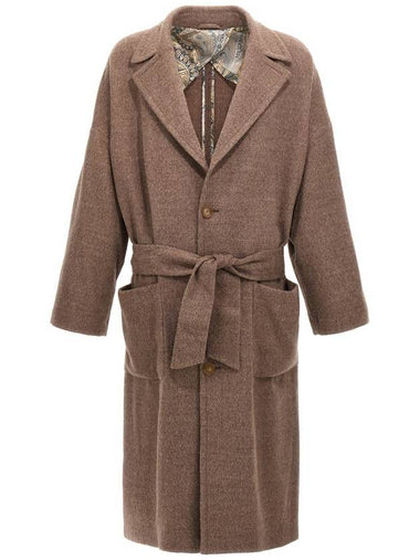 Etro Single-Breasted Wool Coat - ETRO - BALAAN 1