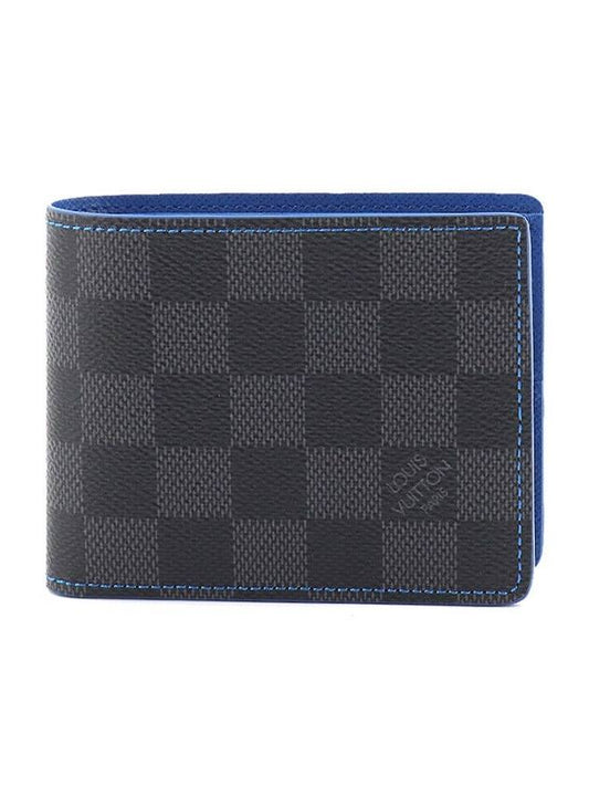 Slender Damier Wallet Graphite Blue - LOUIS VUITTON - BALAAN.