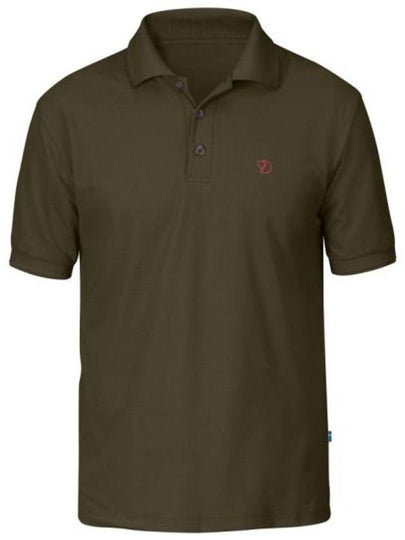 Men's Crowley Pique Polo Shirt Dark Olive - FJALL RAVEN - BALAAN 2