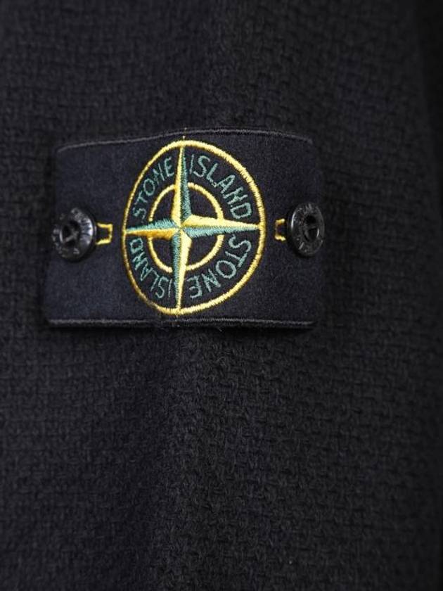 Wool Hooded Jacket Black - STONE ISLAND - BALAAN 5