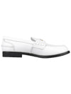 Brushed Leather Penny Loafers White - MIU MIU - BALAAN 5