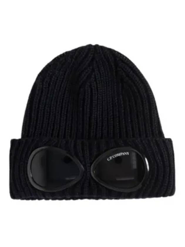 Extra Fine Merino Wool Goggle Beanie Navy - CP COMPANY - BALAAN 2