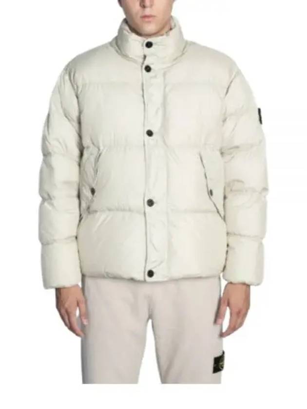 Garment Dyed Crinkle Reps Down Padding Beige - STONE ISLAND - BALAAN 2