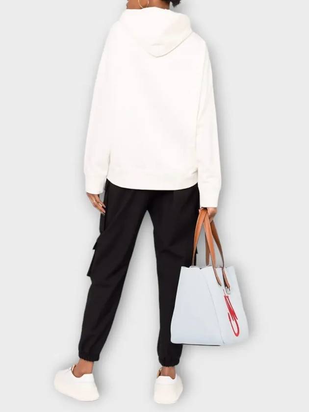 Logo Cotton Hoodie White - JIL SANDER - BALAAN 5