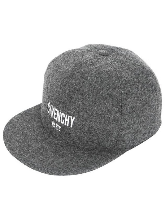 Embroidery Logo Wool Snapback Grey - GIVENCHY - BALAAN 2