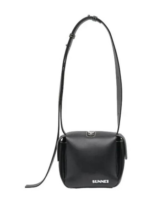 Cubetto Pelle Granata Crossbody Bag Black - SUNNEI - BALAAN 1