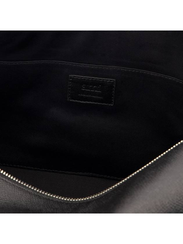 Paris Paris Toilet Pouch - AMI Paris - Leather - Black - AMI - BALAAN 4