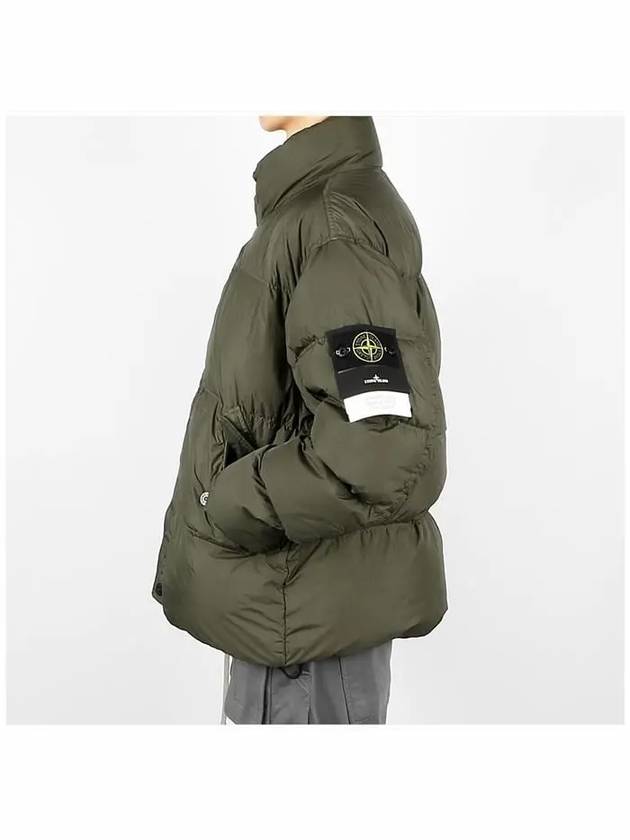 Garment Dyed Crinkle Reps Down Padding Olive - STONE ISLAND - BALAAN 4