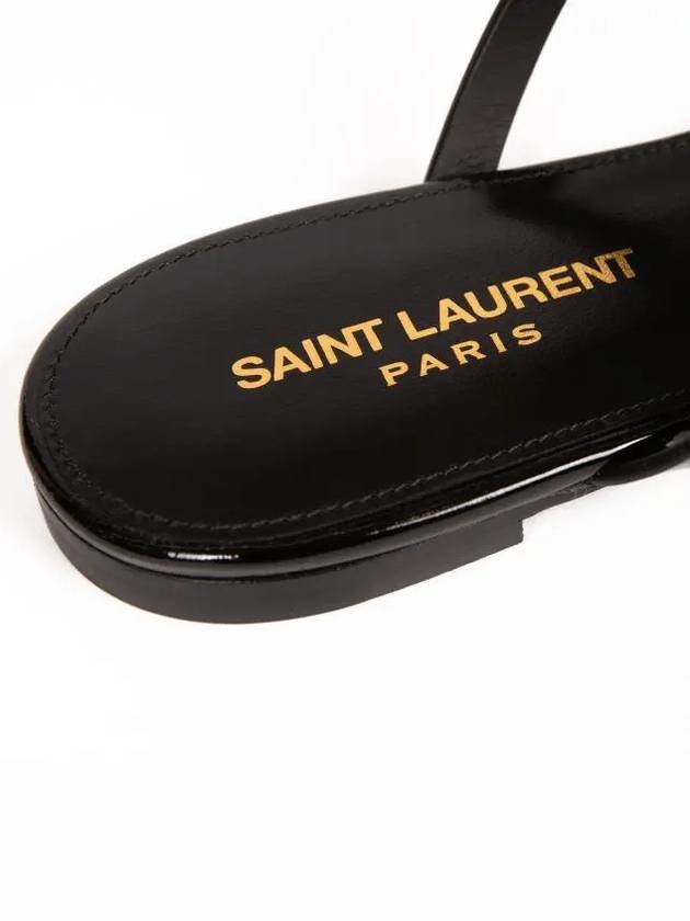 Women's Monogram Cassandra Sandals Black - SAINT LAURENT - BALAAN 7