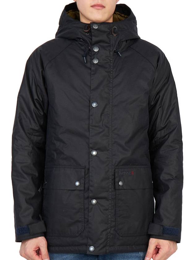 Rockfield Wax Jacket Navy - BARBOUR - BALAAN 3